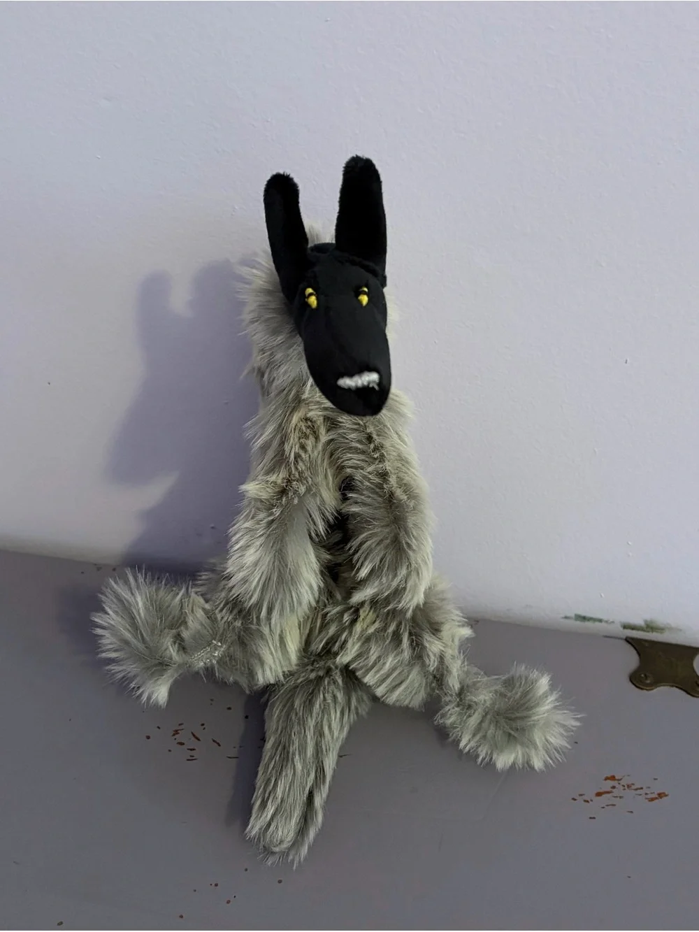 🐺Black WOLF🐺 12” Plush HANDMADE Custom COLLECTIBLE Dog - Picture 7 of 14